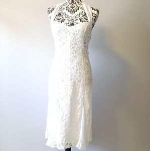 Betsey Johnson White Halter Dress Size 6